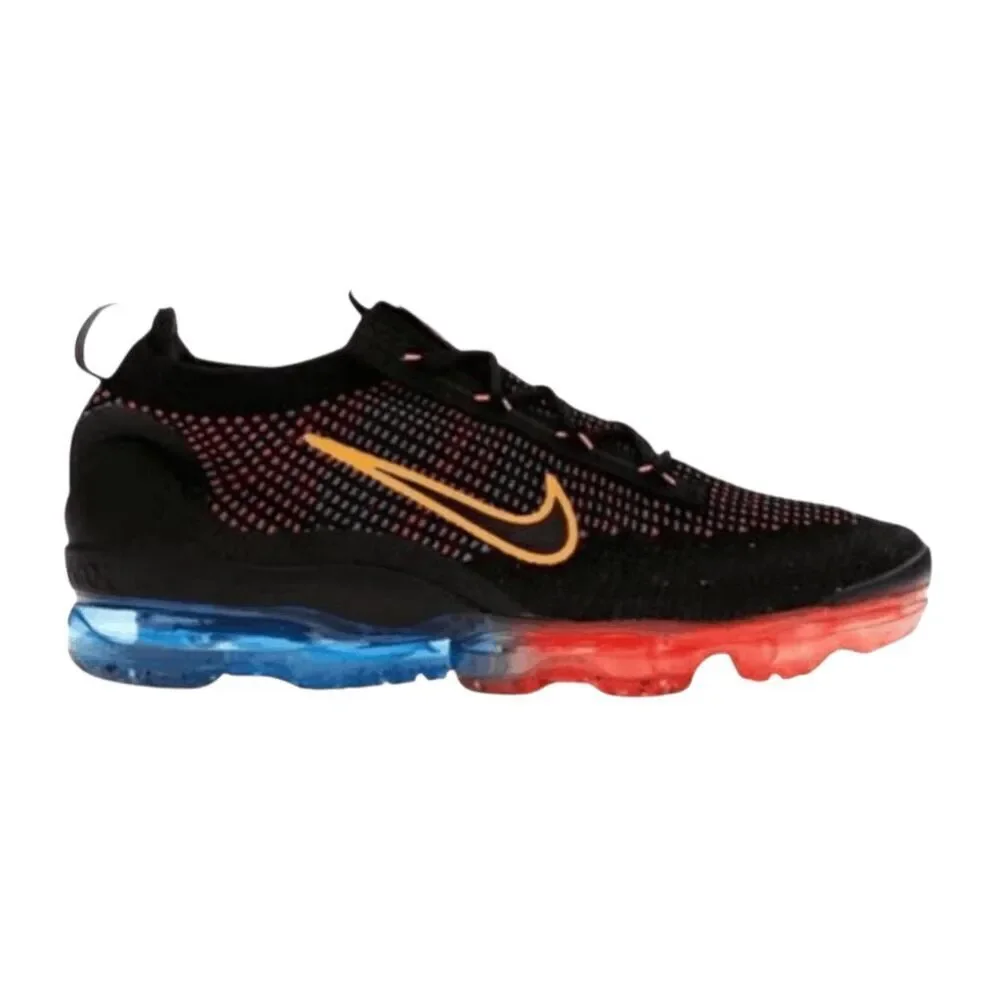 NIKE Air VaporMax 2021 Flyknit 'Black Photo Blue Crimson Gold' Running Shoes Siz